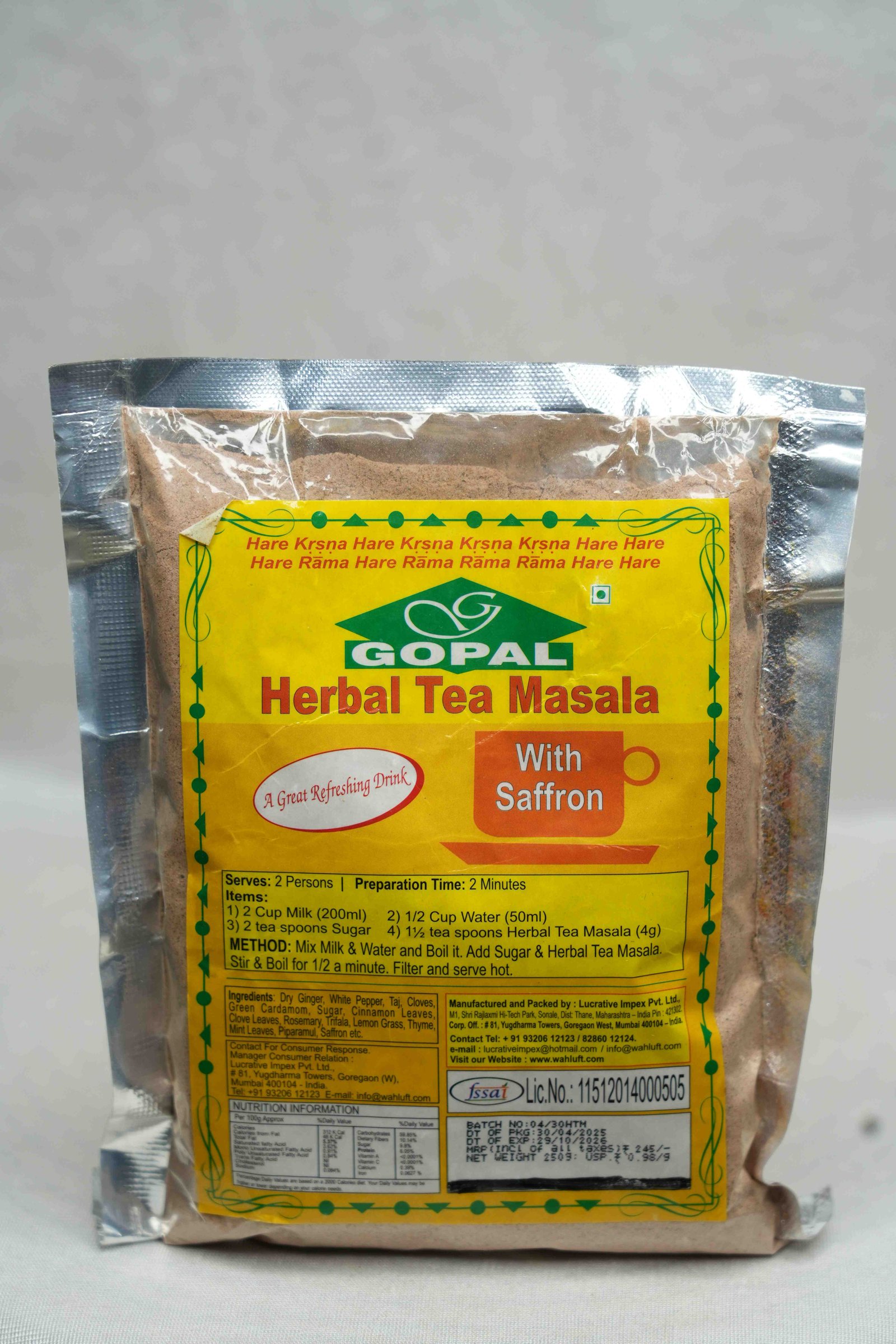 Harbal Tea Masala 100g